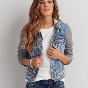 American Eagle Jean Jacket + Hoodie